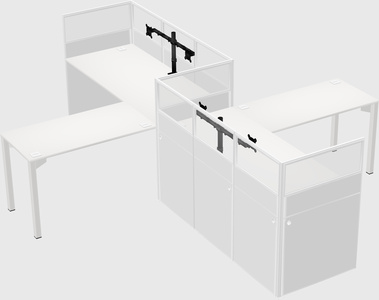 L-shape cubicles