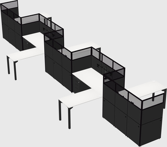 L-shape cubicles