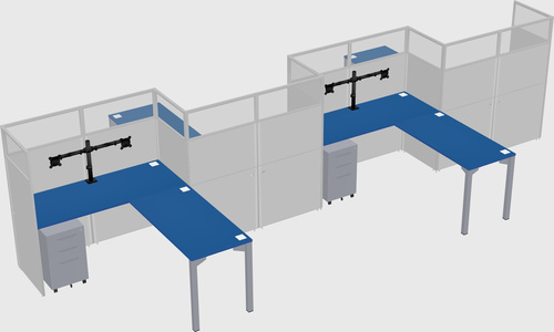 L-shape cubicles
