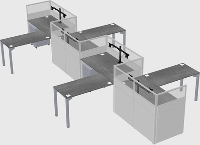 L-shape cubicles