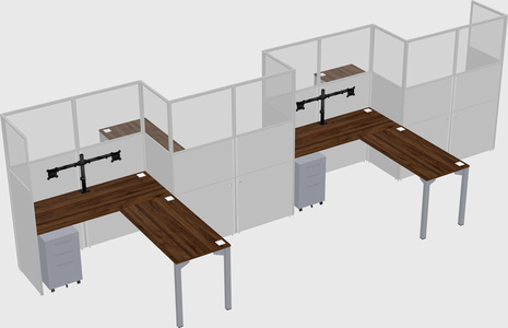 L-shape cubicles