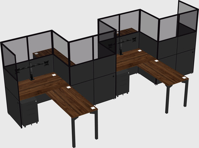 L-shape cubicles