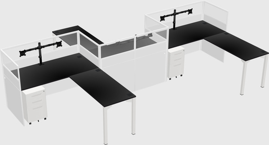 L-shape cubicles