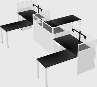 L-shape cubicles
