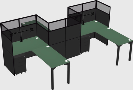 L-shape cubicles