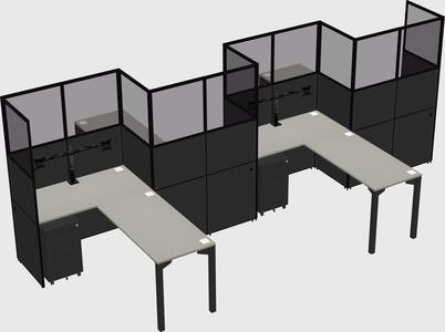 L-shape cubicles