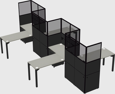 L-shape cubicles