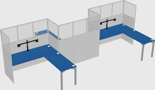 L-shape cubicles