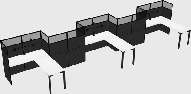 L-shape cubicles