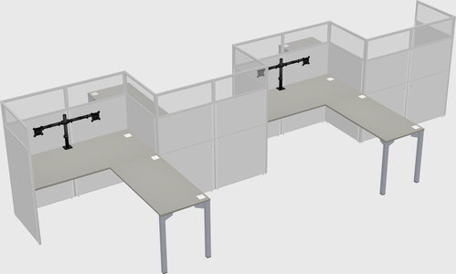 L-shape cubicles