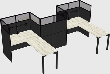 L-shape cubicles