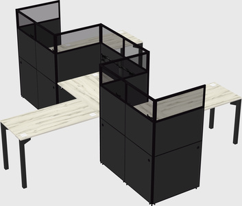L-shape cubicles