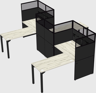 L-shape cubicles