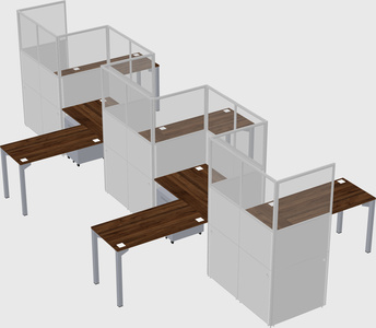 L-shape cubicles