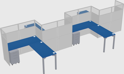 L-shape cubicles