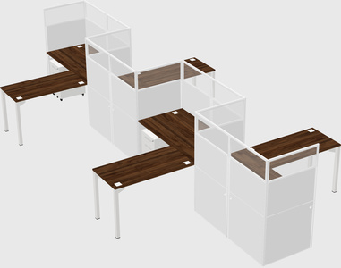 L-shape cubicles
