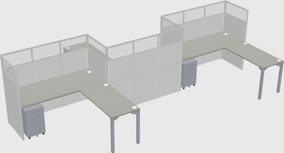 L-shape cubicles