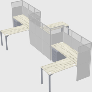 L-shape cubicles