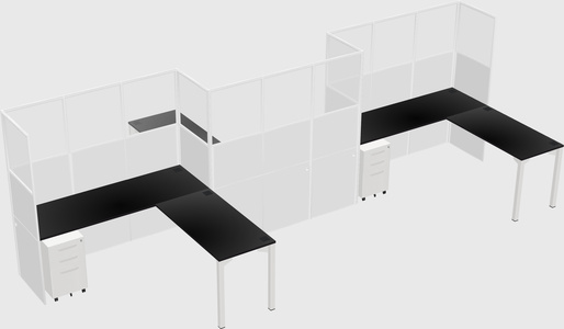 L-shape cubicles