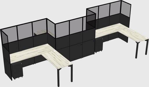 L-shape cubicles