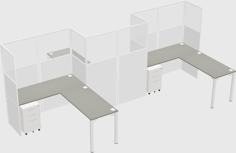 L-shape cubicles