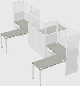 L-shape cubicles