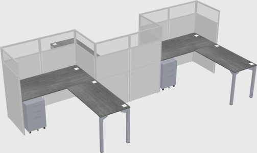 L-shape cubicles