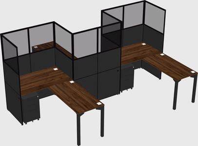 L-shape cubicles