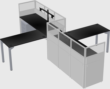 L-shape cubicles