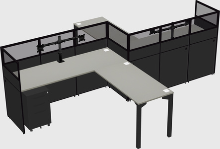 L-shape cubicles