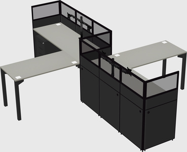 L-shape cubicles