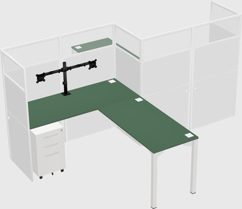 L-shape cubicles