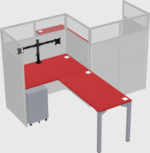 L-shape cubicles