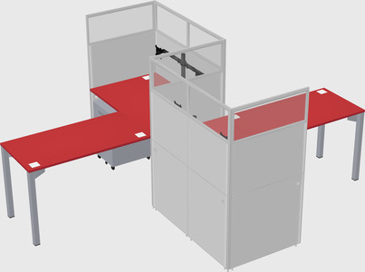 L-shape cubicles
