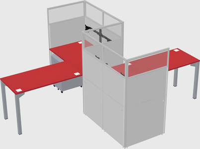 L-shape cubicles