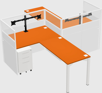 L-shape cubicles