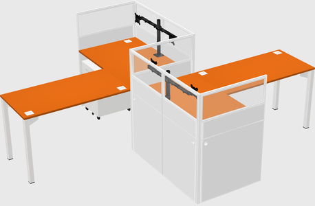 L-shape cubicles