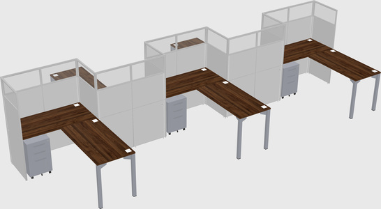 L-shape cubicles