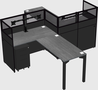 L-shape cubicles