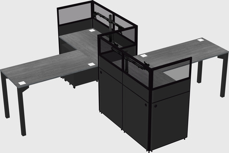 L-shape cubicles