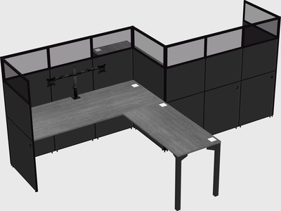 L-shape cubicles