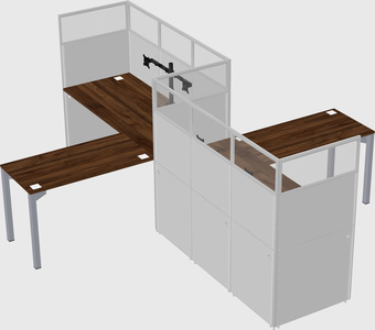 L-shape cubicles