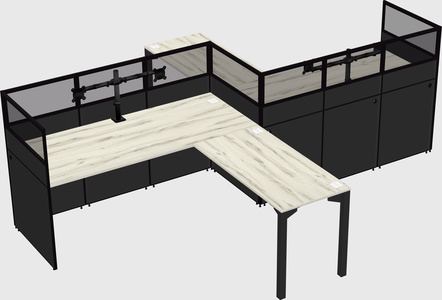 L-shape cubicles
