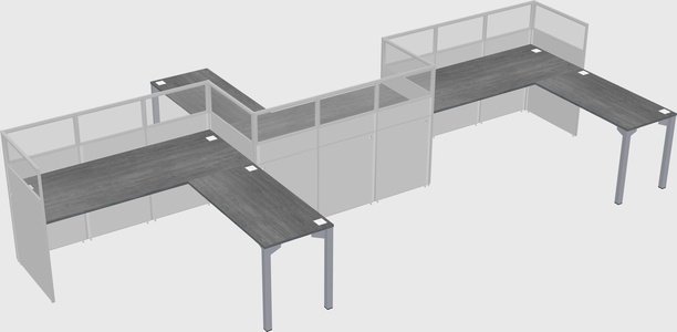 L-shape cubicles