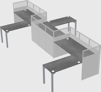 L-shape cubicles