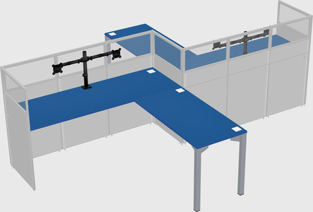 L-shape cubicles