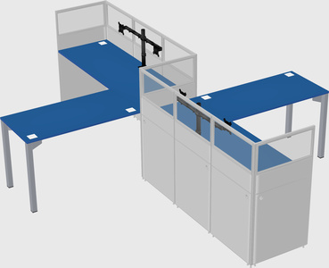 L-shape cubicles