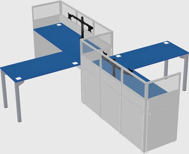 L-shape cubicles