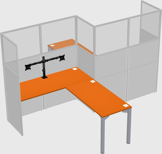 L-shape cubicles