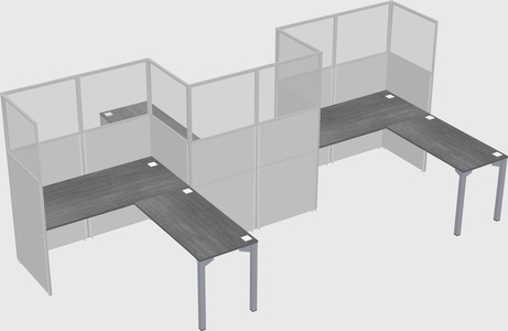 L-shape cubicles